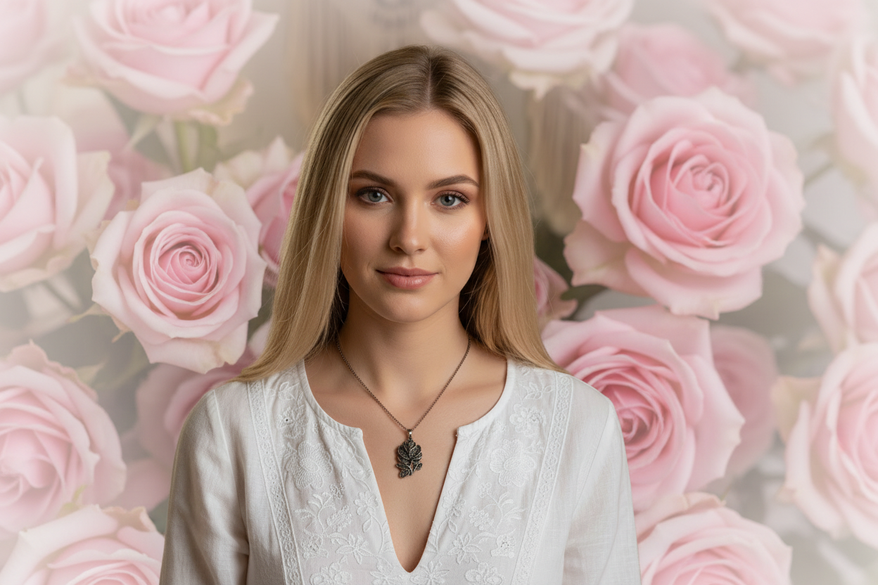 Pendentif argent et marcassites en forme de rose nacrelune.com pendentif