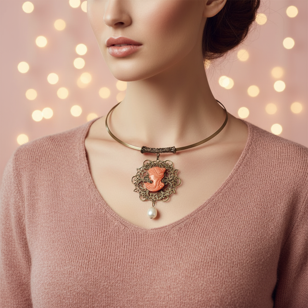 Pendentif en resine avec perle de culture nacrelune.com pendentif