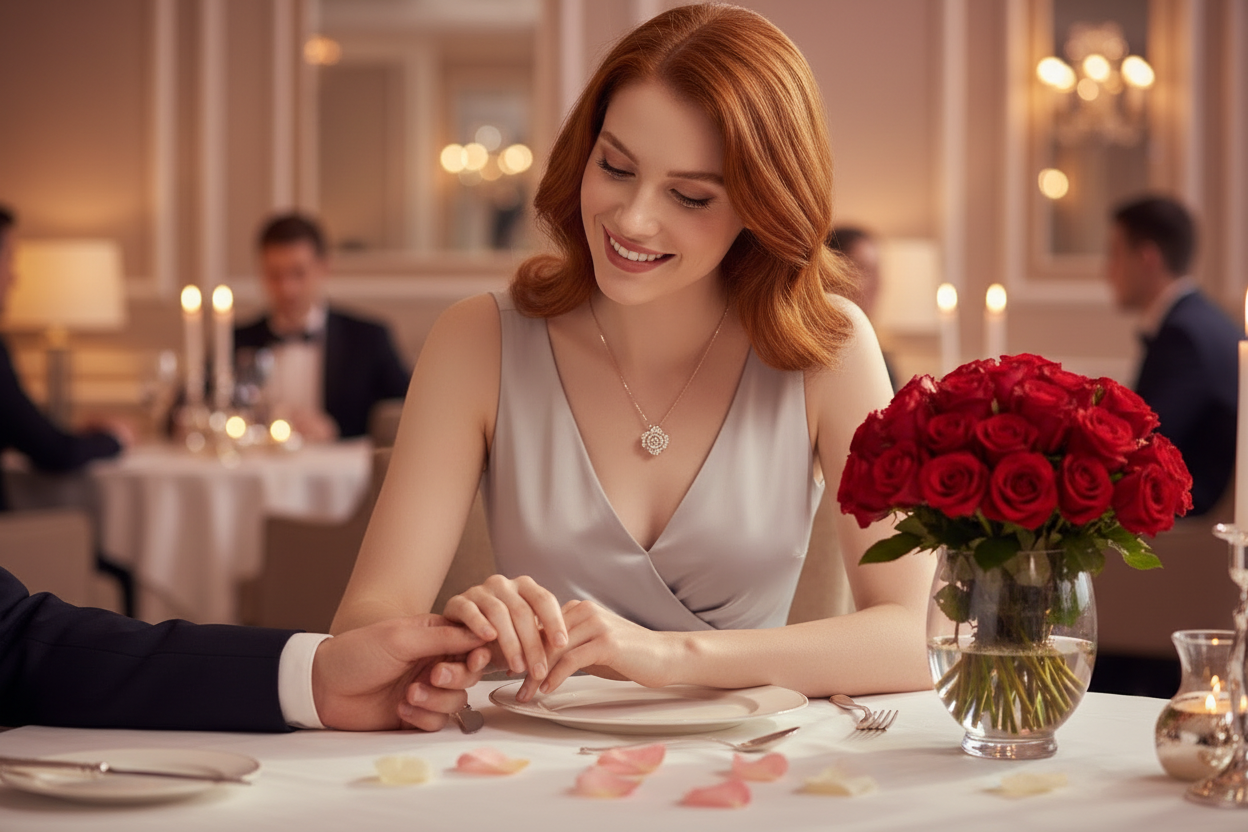 Pendentif en strass en forme de rose stylisée nacrelune.com pendentif