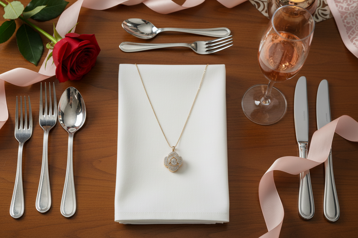 Pendentif en strass en forme de rose stylisée nacrelune.com pendentif