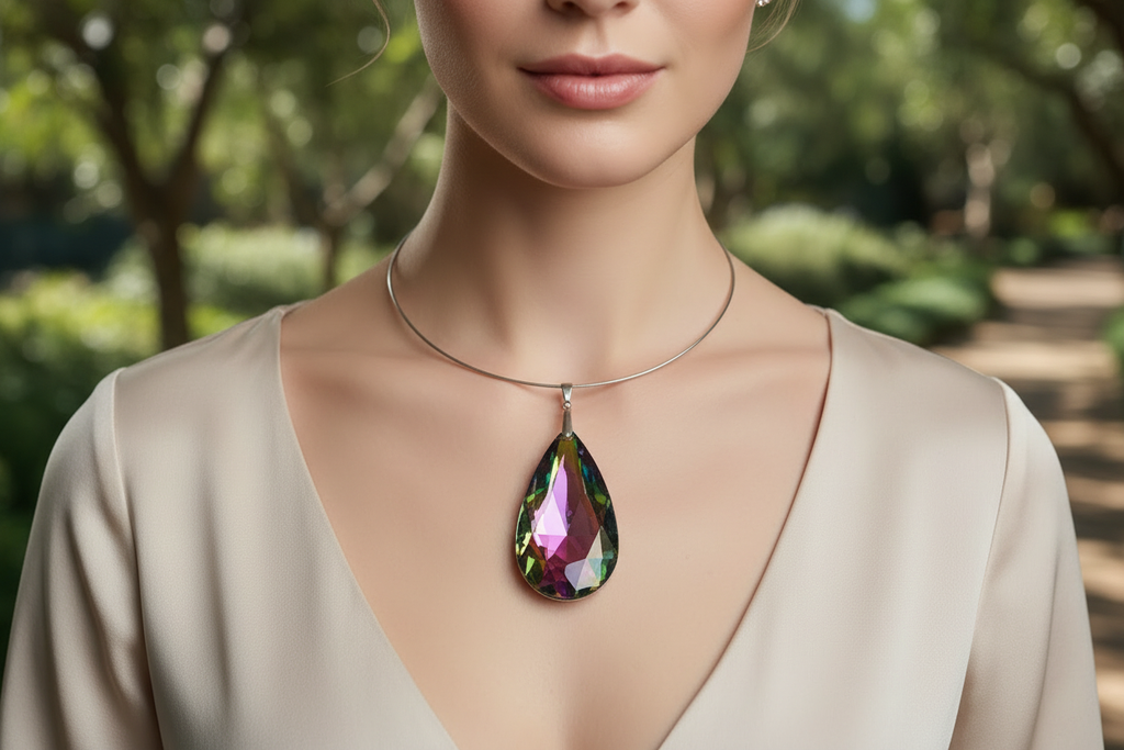 Grand pendentif strass couleur mystique nacrelune.com pendentif