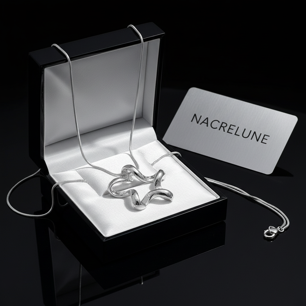 Pendentif etoile en argent véritable NACRELUNE