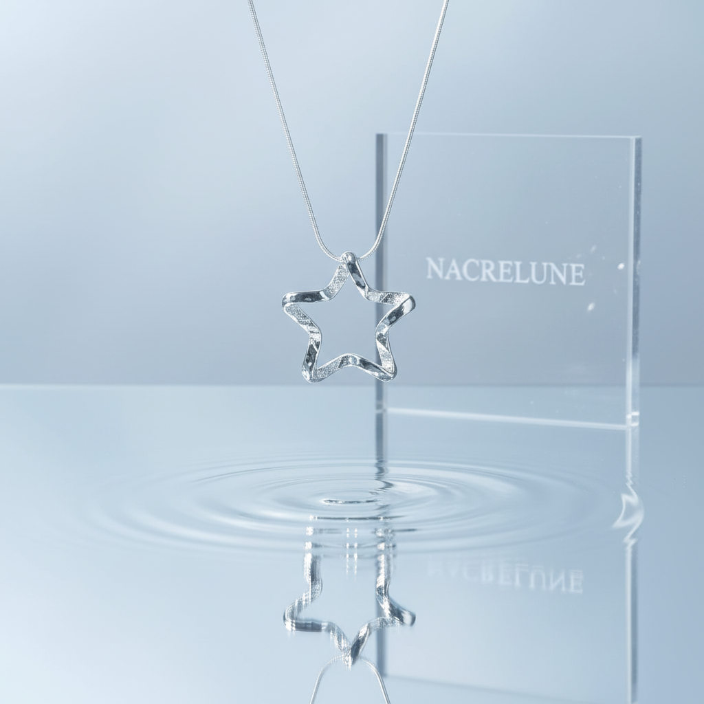 Pendentif etoile en argent véritable NACRELUNE