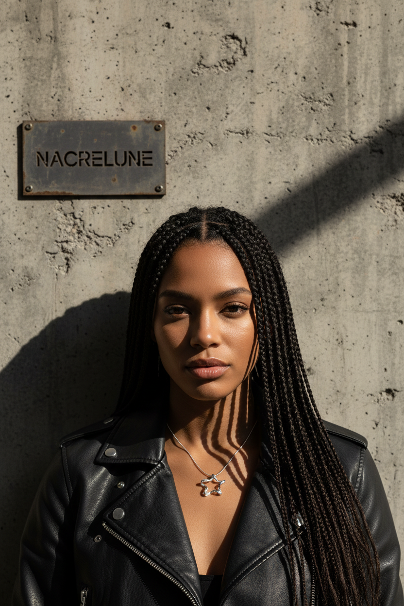 Pendentif etoile en argent véritable NACRELUNE