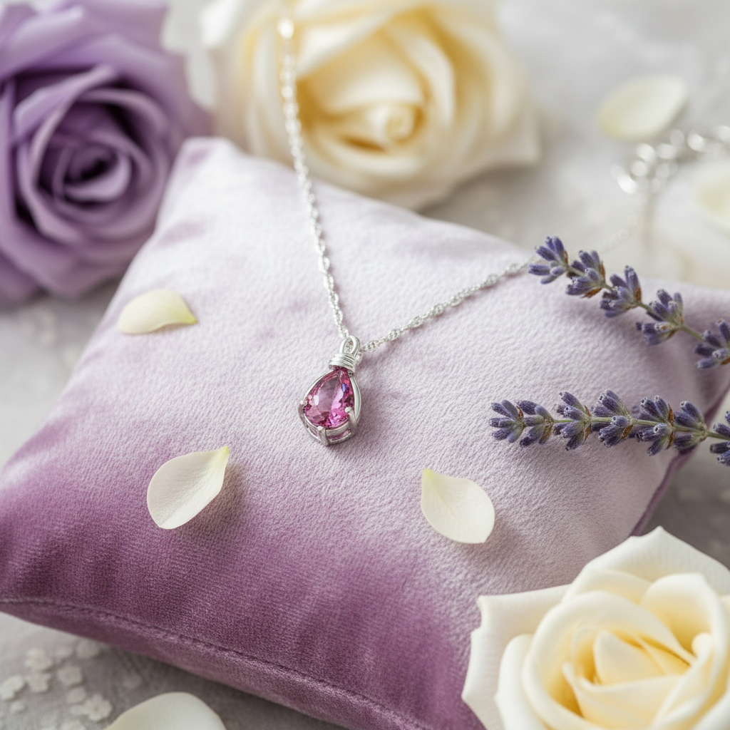 Pendentif en argent avec topaze taillée traitées mystique nacrelune.com pendentif