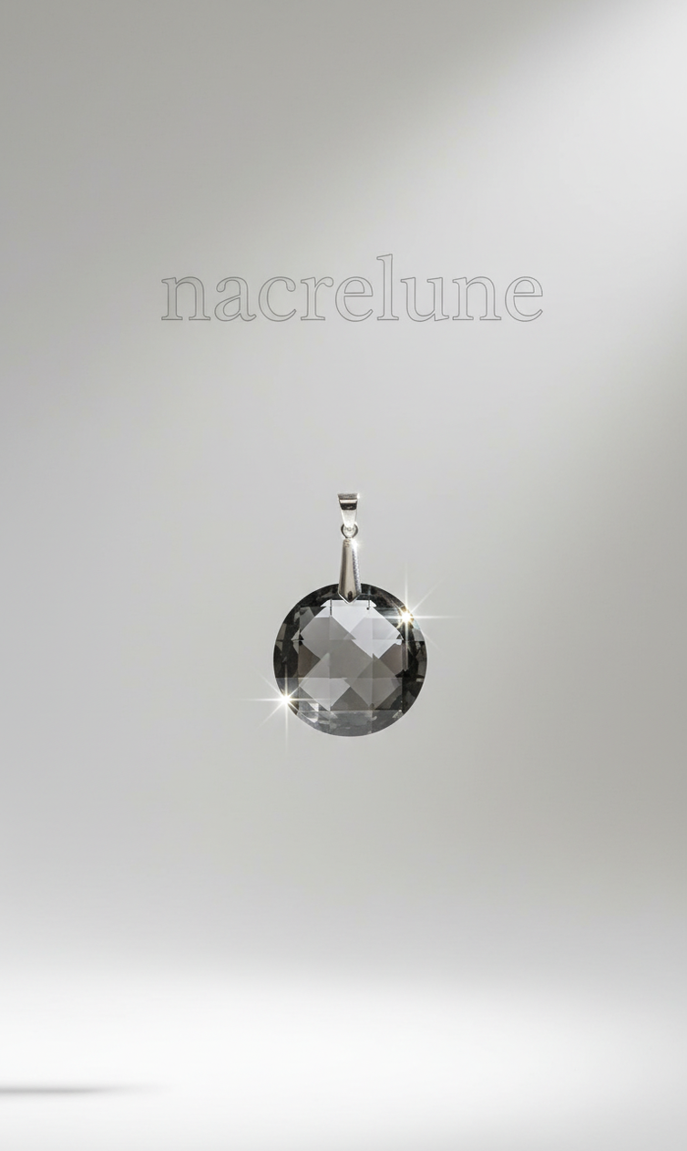 Pendentif Cristal — Choisissez Votre Couleur — Bijou Personnalisable | NACRELUNE Marron NACRELUNE pendentif
