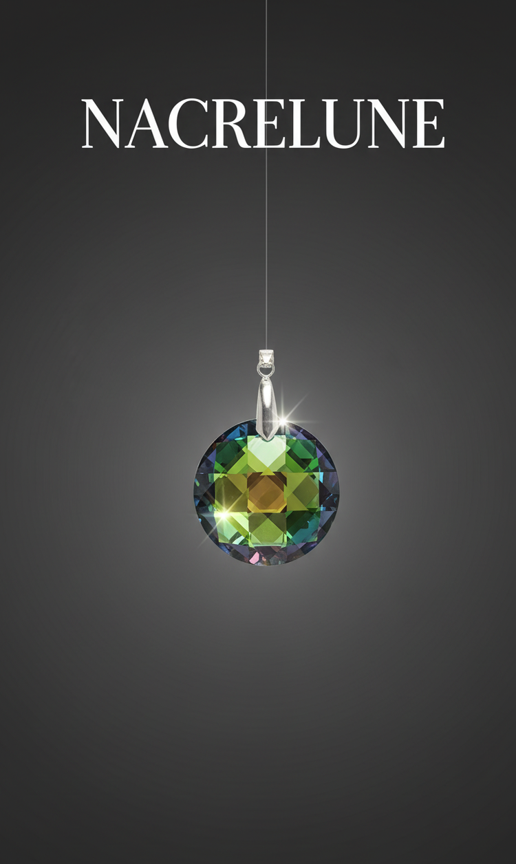 Pendentif Cristal — Choisissez Votre Couleur — Bijou Personnalisable | NACRELUNE Multicolore NACRELUNE pendentif