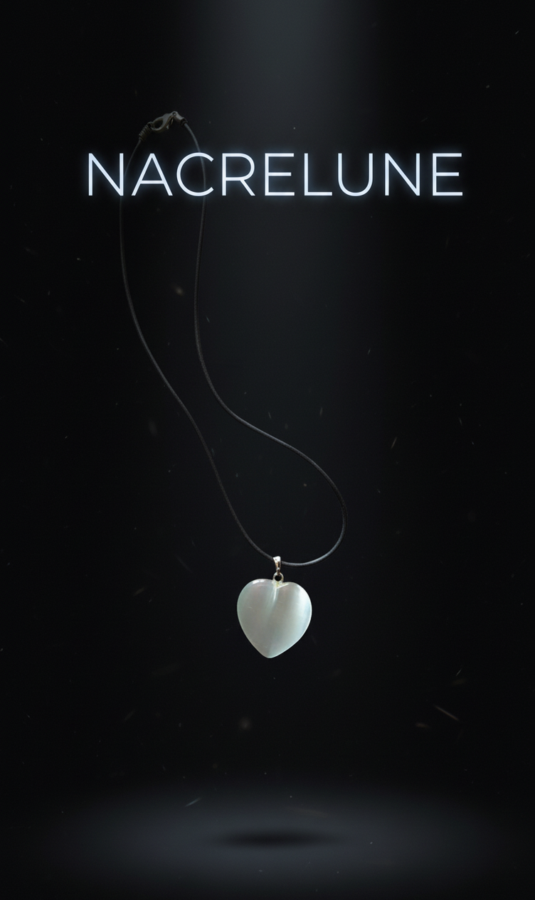 Pendentif cœur œil de chat – 6 couleurs au choix-NACRELUNE Blanc NACRELUNE pendentif