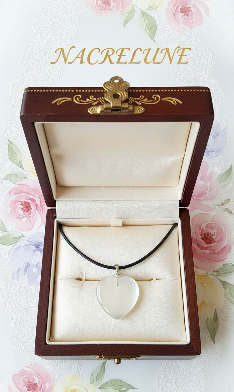 Pendentif cœur œil de chat – 6 couleurs au choix-NACRELUNE NACRELUNE pendentif