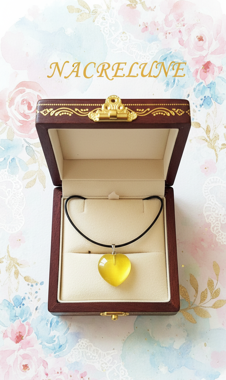 Pendentif cœur œil de chat – 6 couleurs au choix-NACRELUNE NACRELUNE pendentif