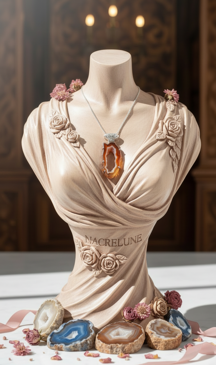 Pendentif en Argent 925 avec Agate | NACRELUNE NACRELUNE pendentif