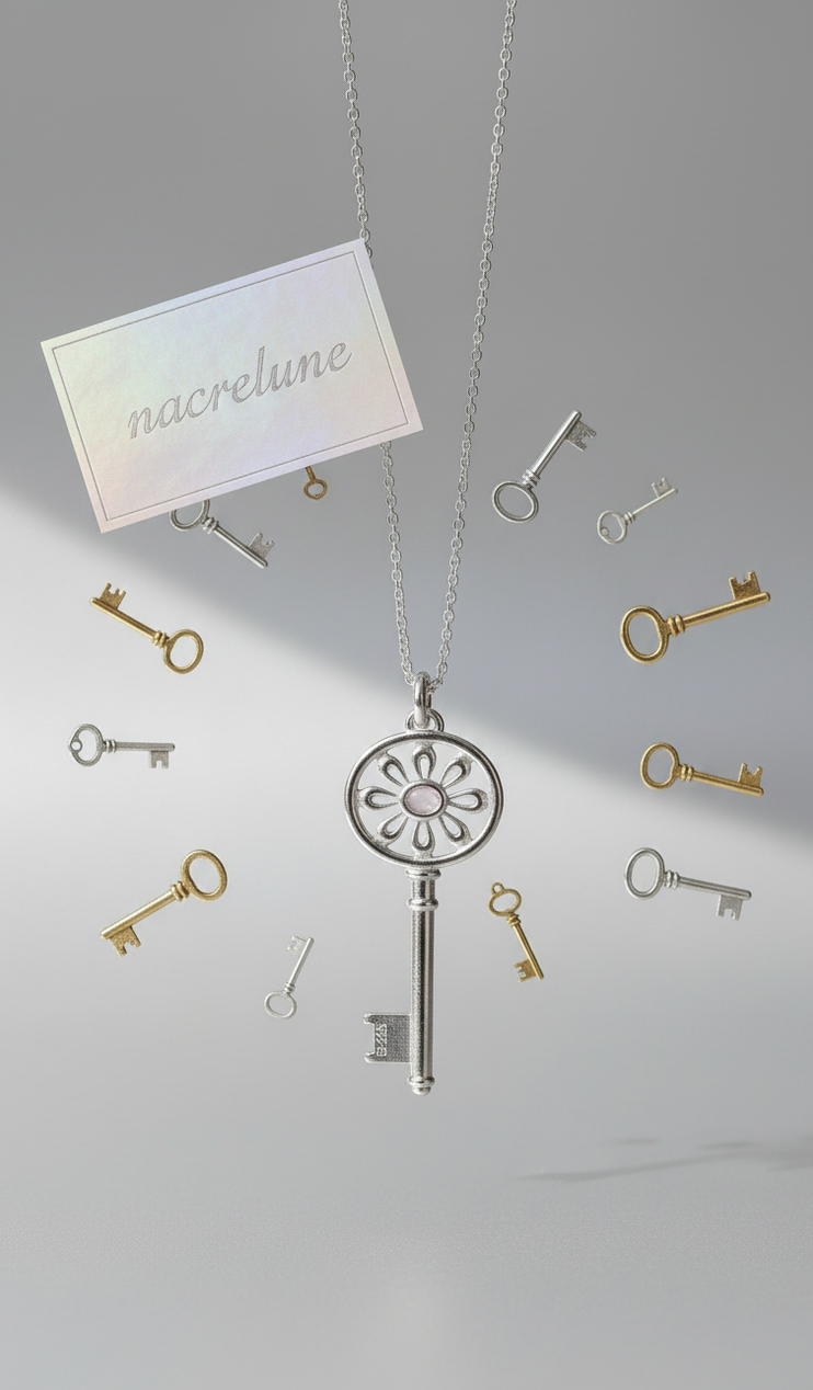 Clé Pendentif en Argent 925 | NACRELUNE NACRELUNE pendentif