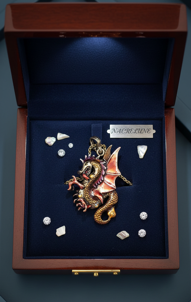 Dragon-shaped pendant, choose your color.