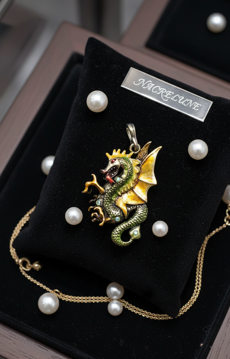 Dragon-shaped pendant, choose your color.