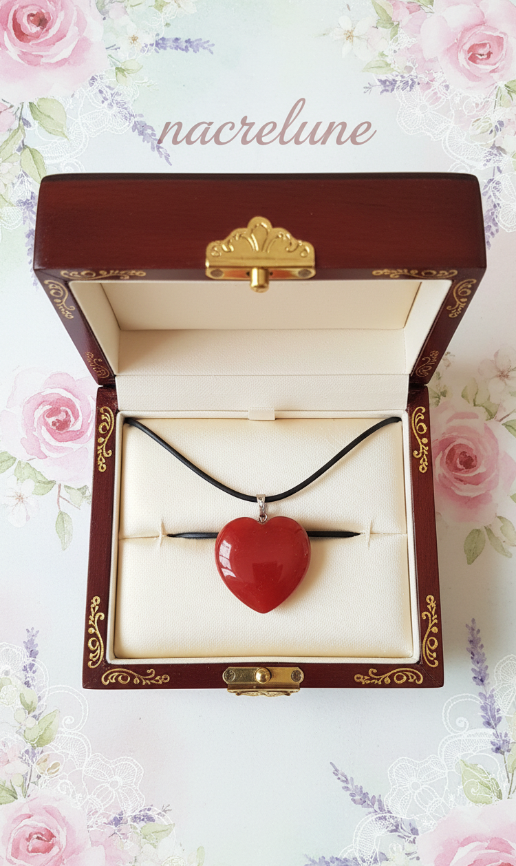 Pendentif cœur œil de chat – 6 couleurs au choix-NACRELUNE NACRELUNE pendentif