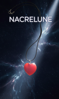 Pendentif cœur œil de chat – 6 couleurs au choix-NACRELUNE Rouge NACRELUNE pendentif