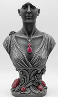 Pendentif en Argent 925 avec Rubis Facetté | NACRELUNE NACRELUNE pendentif
