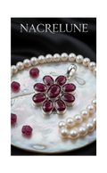 pendentif argent 925 avec rubis facettés