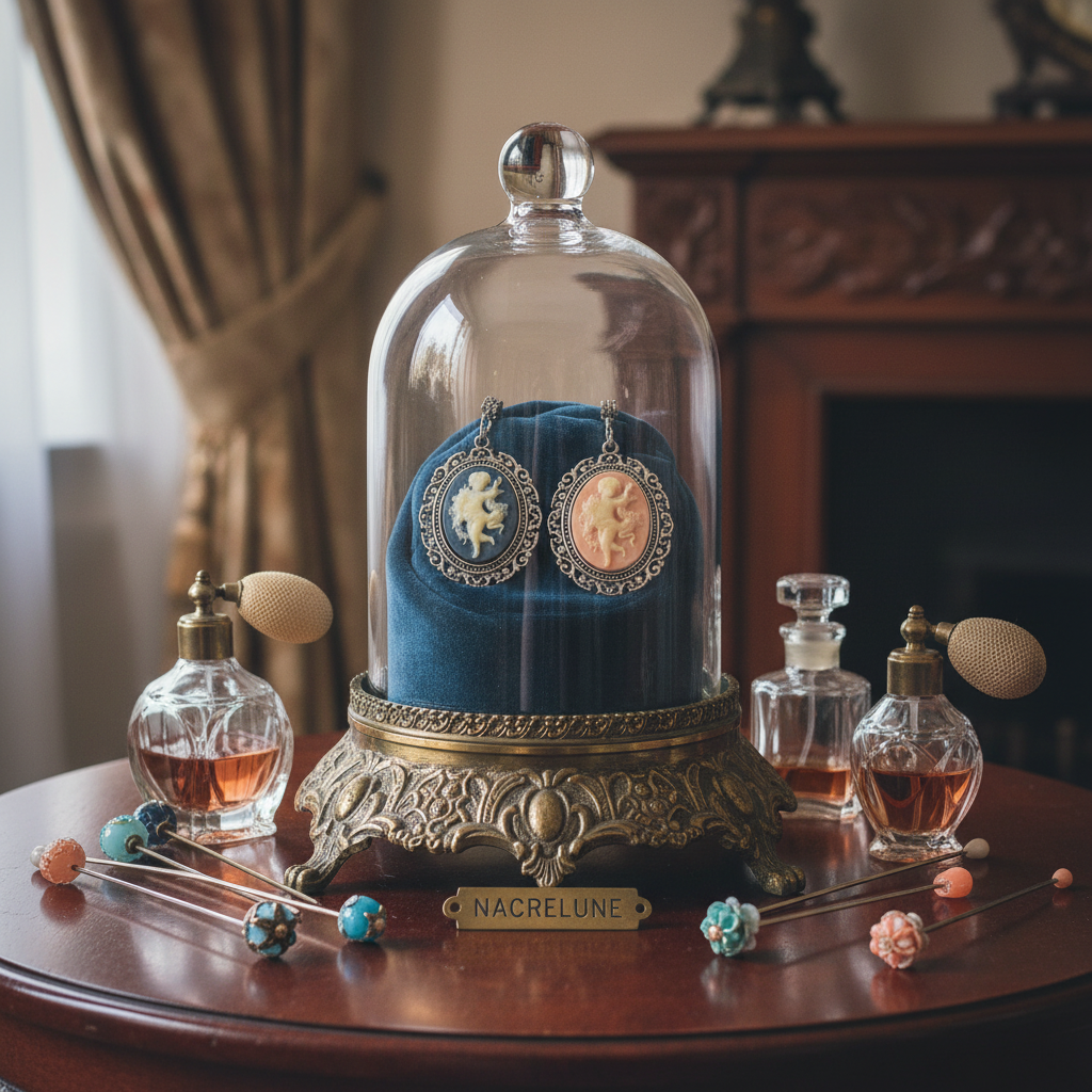 Grand pendentif camée ange en resine : couleur à choisir nacrelune.com pendentif