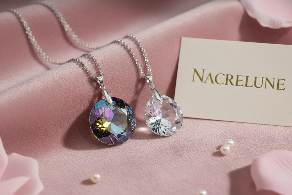 Pendentif Cristal Multicolore - Choisissez Votre Nuance - Bijou Arc-en-Ciel nacrelune.com pendentif