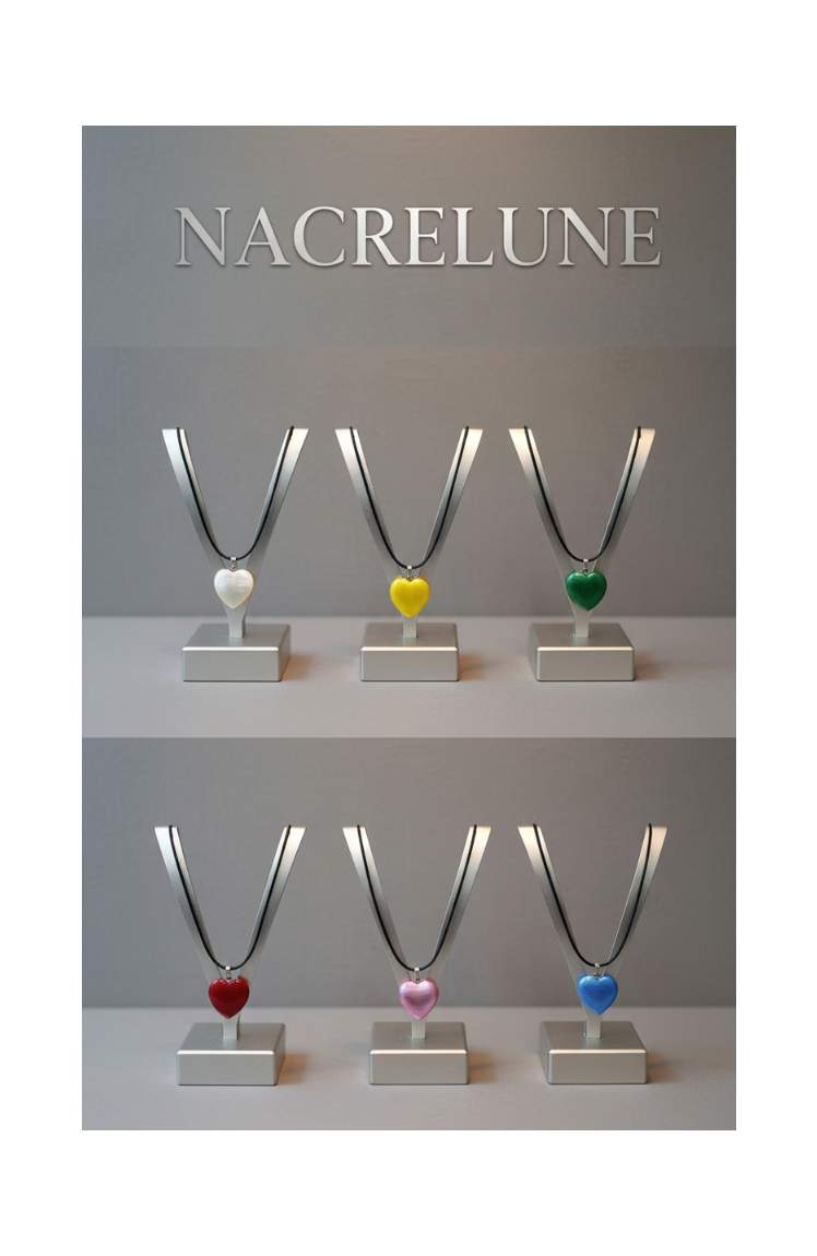 Pendentif cœur œil de chat – 6 couleurs au choix-NACRELUNE NACRELUNE pendentif