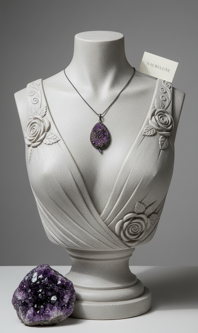 Pendentif en Argent 925 avec Titanite Naturelle | NACRELUNE NACRELUNE pendentif