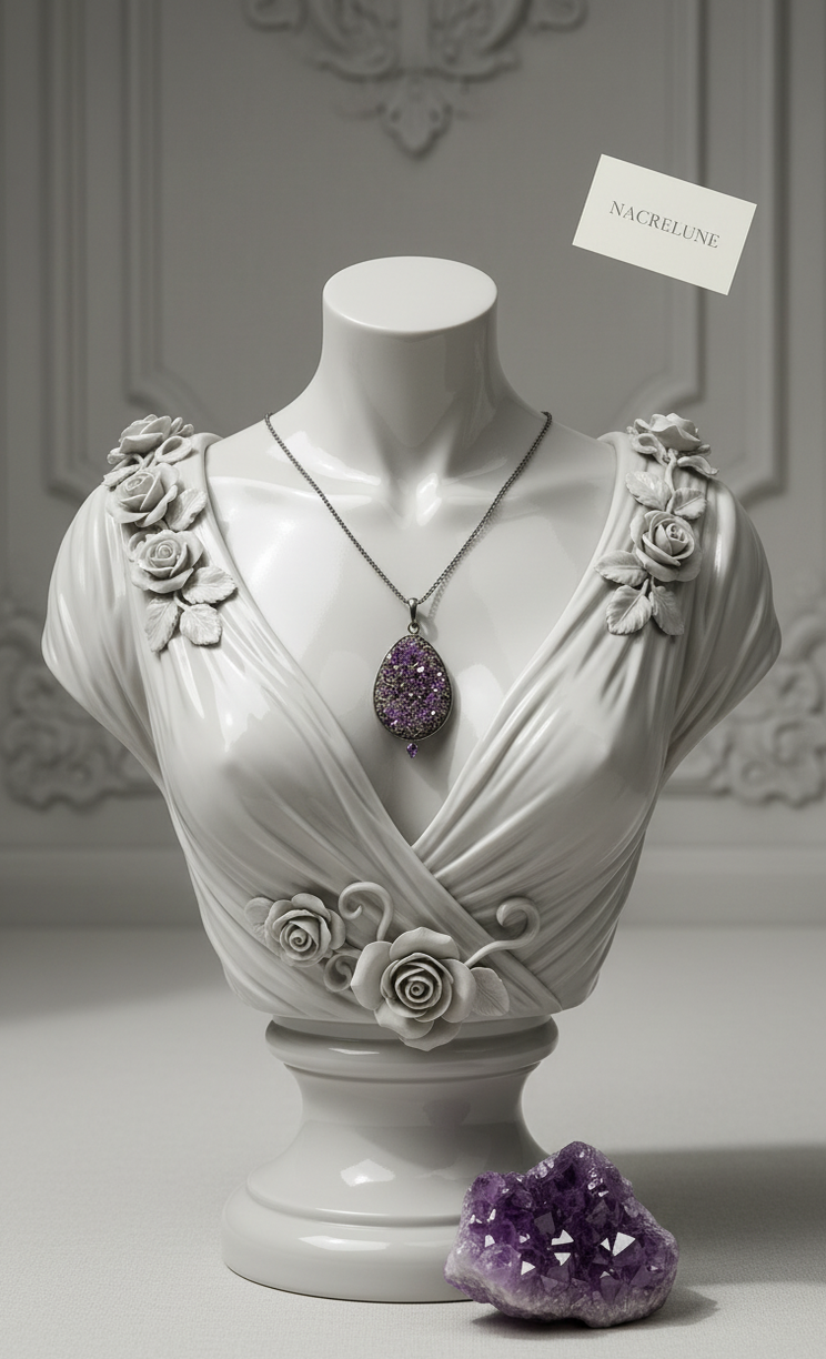 Pendentif en Argent 925 avec Titanite Naturelle | NACRELUNE NACRELUNE pendentif