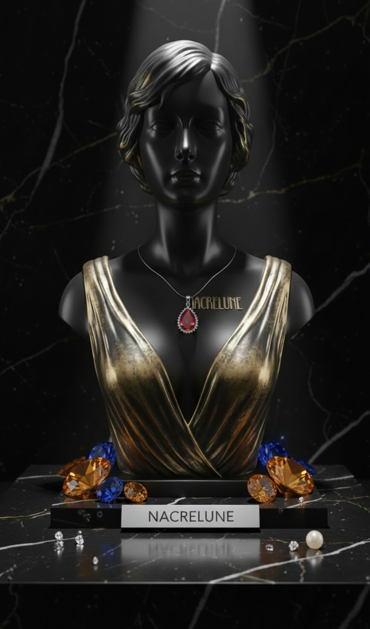Pendentif en Zirconia Imitation Topaze Orange | NACRELUNE NACRELUNE pendentif