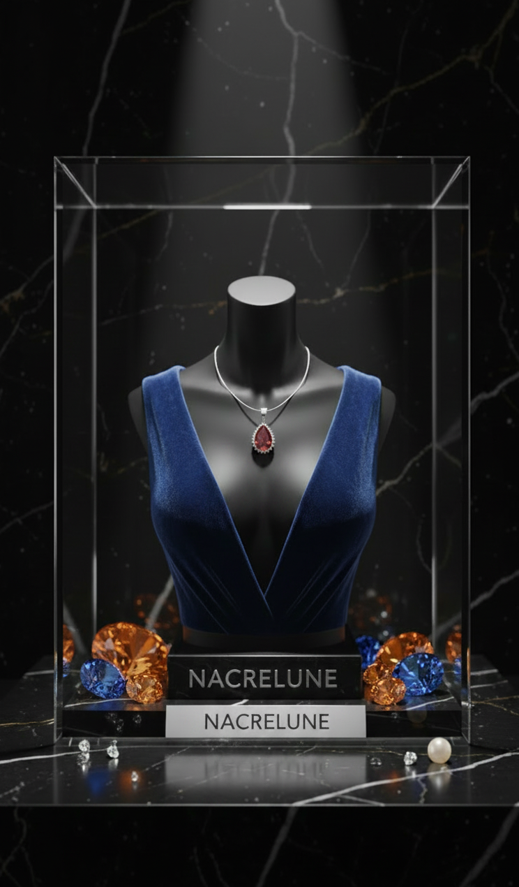 Pendentif en Zirconia Imitation Topaze Orange | NACRELUNE NACRELUNE pendentif