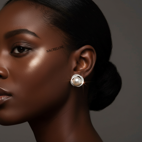 Perles strass close-up glamour