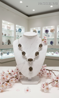 Collier Argent Sterling & Quartz Fumés Taillés – Pierre d'Ancrage | NACRELUNE nacrelune.com collier