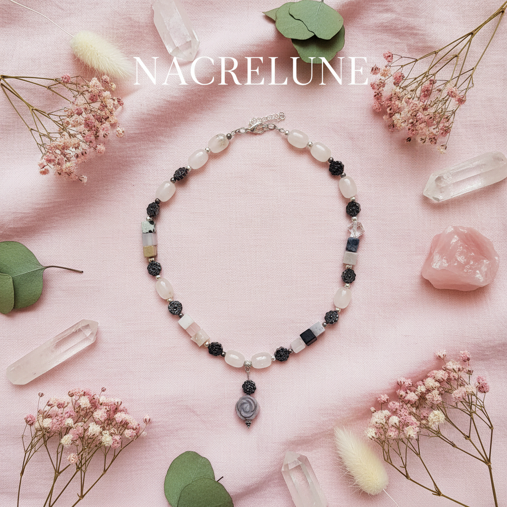 Collier Pierres Diverses – Bijou Lithothérapie Femme | NACRELUNE nacrelune.com collier
