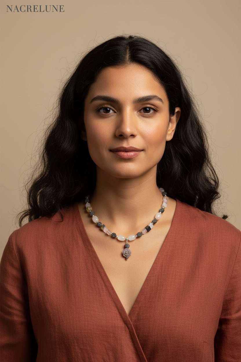 Collier Pierres Diverses – Bijou Lithothérapie Femme | NACRELUNE nacrelune.com collier
