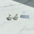 Boucles d’oreille fantaisie en forme de pomme nacrelune.com boucles d'oreille