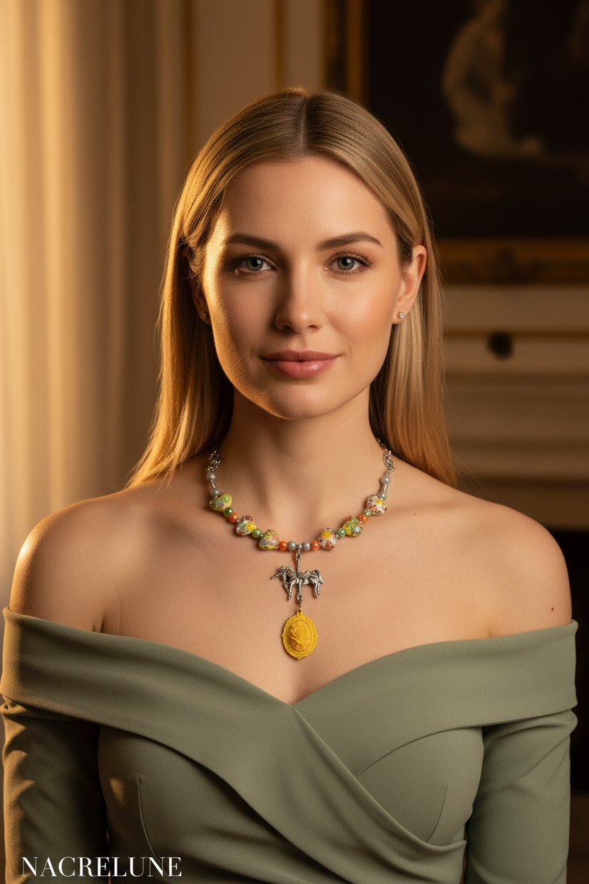 Collier Fantaisie Coeurs Décorés – Bijou Tendance Femme | NACRELUNE nacrelune.com collier