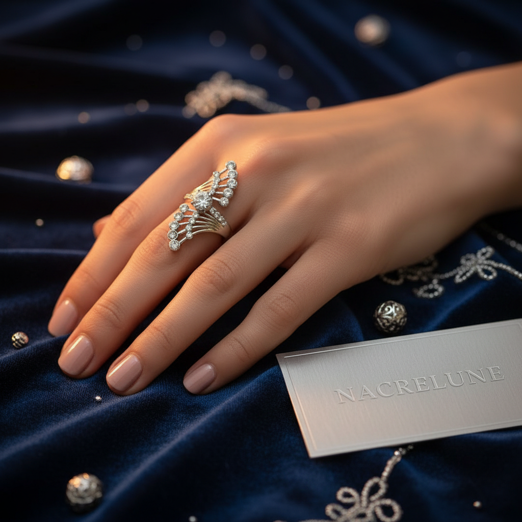 Bague fantaisie en strass nacrelune.com Bague
