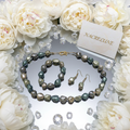 parure complète en perles de nacre métallisé baroques nacrelune.com parure