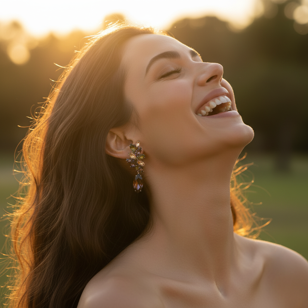 Grandes boucles d'oreille zirconia multicolores NACRELUNE boucles d'oreille