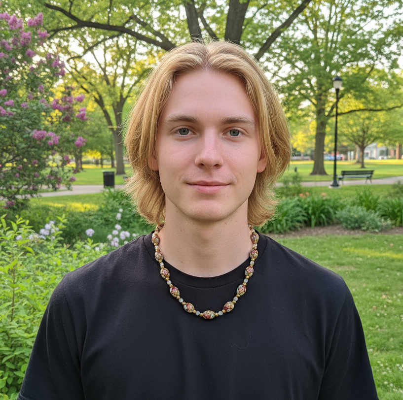 Collier perles de verre fleuries nacrelune.com collier