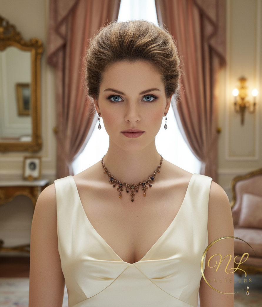 parure en cristaux multicolores nacrelune.com parure