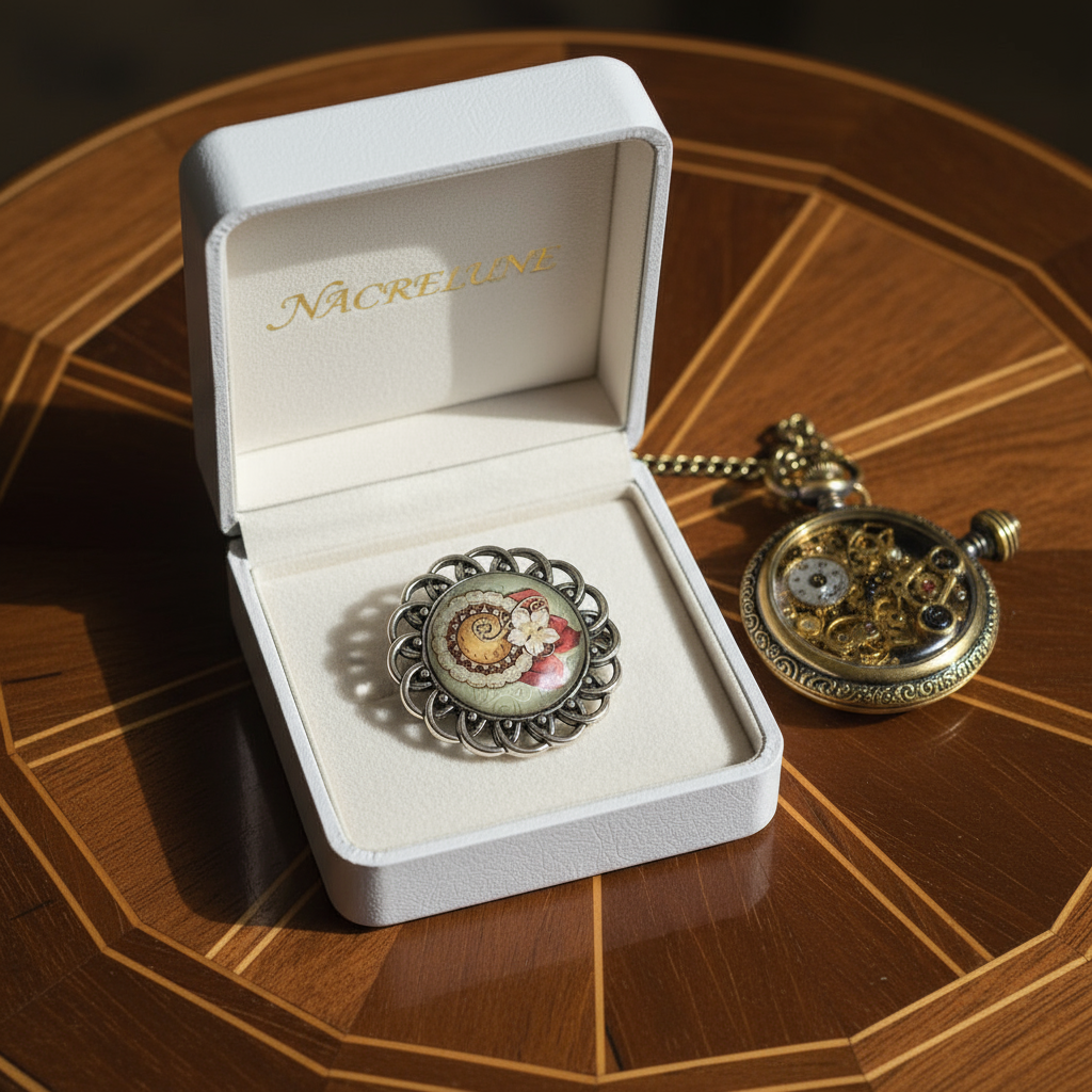 Broche camée de style steampunk nacrelune.com broche