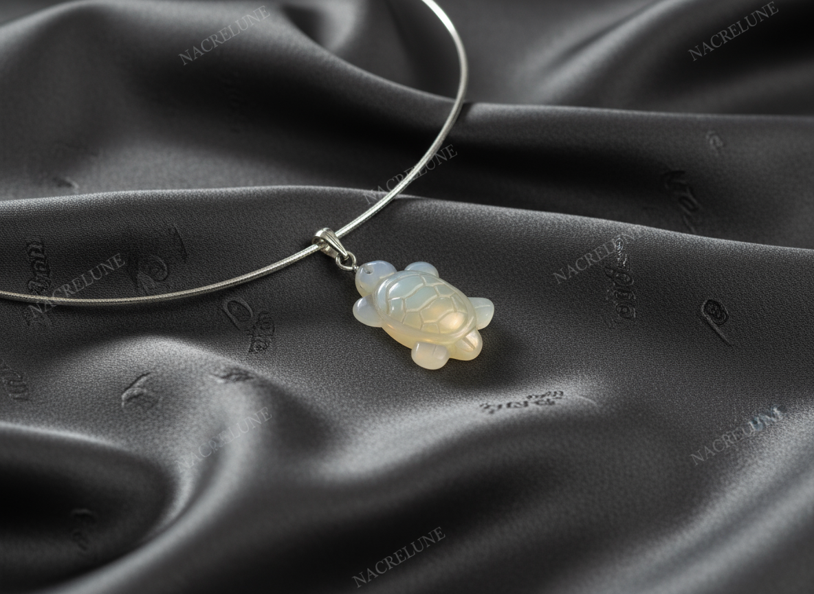 Pendentif en nacre en forme de tortue NACRELUNE pendentif