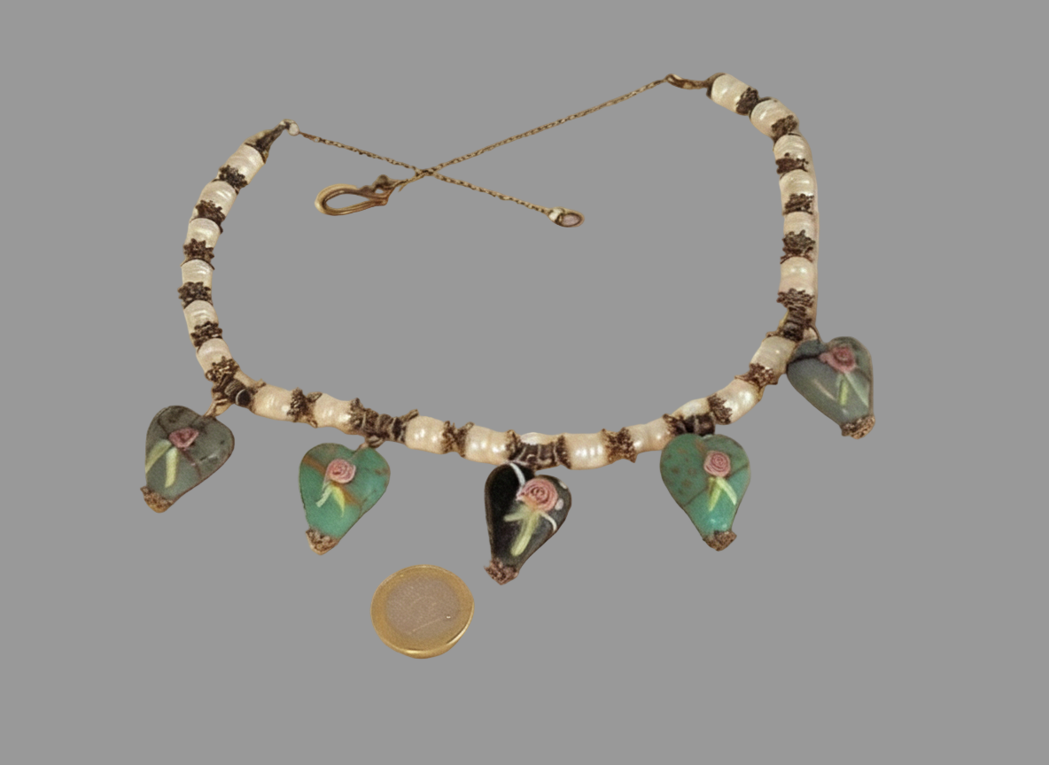 Collier en perles de verre NACRELUNE collier