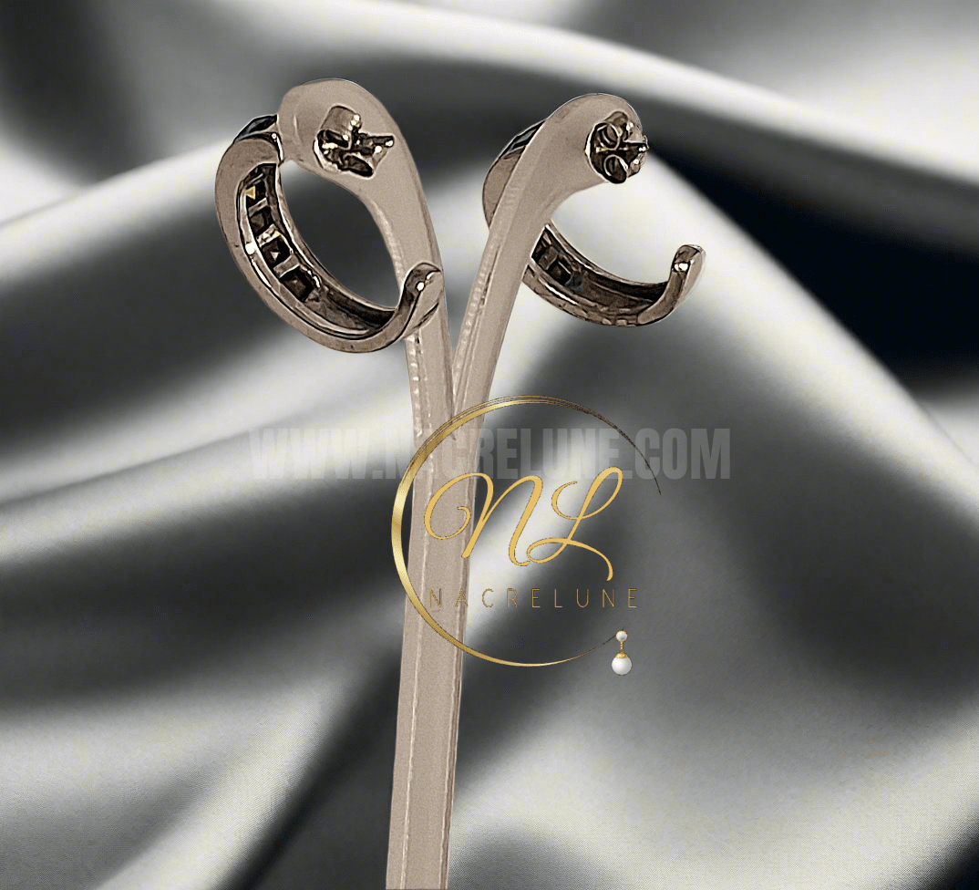 Boucles d’oreille en strass multicolores