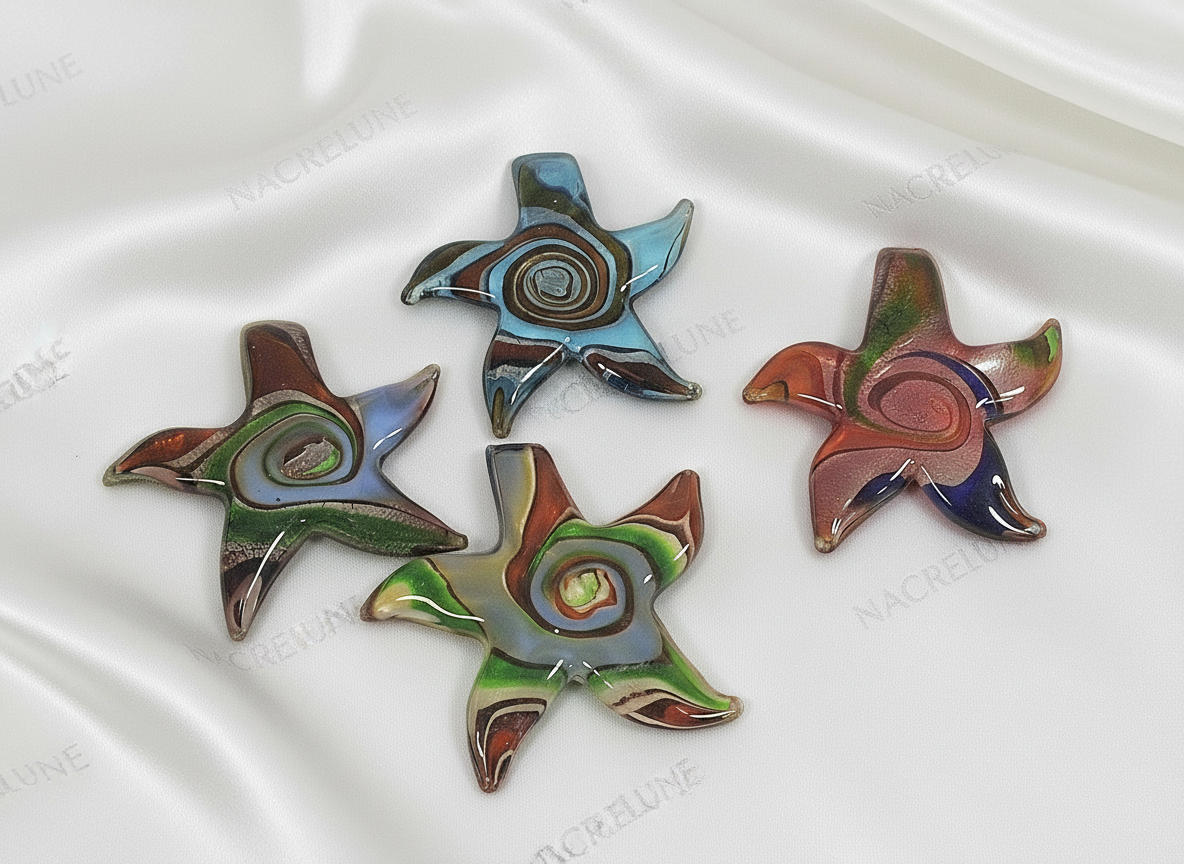 Pendentif en verre en forme d’étoile NACRELUNE pendentif