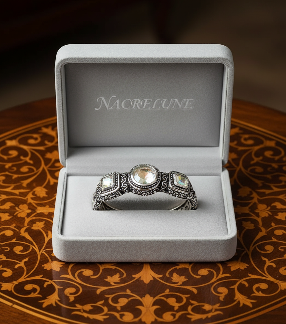 Bracelet en argent et topazes traitées "mystique arc en ciel" NACRELUNE bracelet