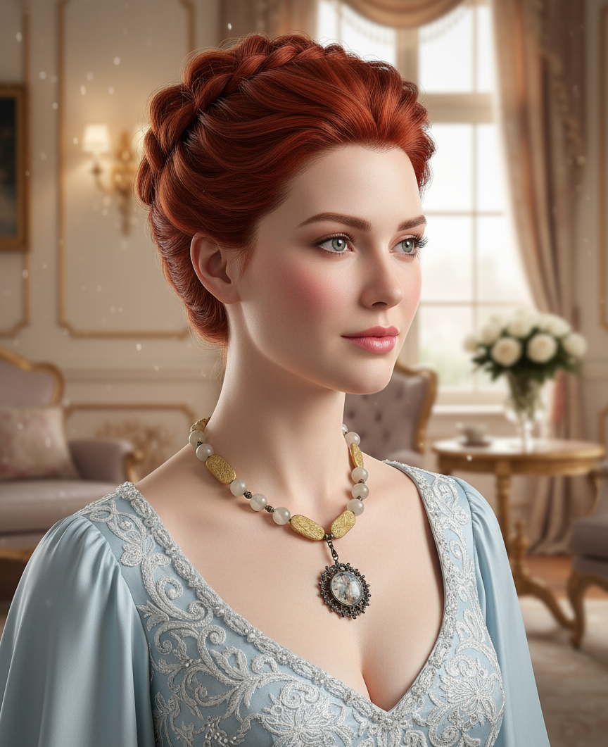 Collier en pierres de lune véritables et camée rond nacrelune.com collier