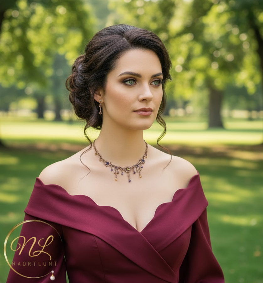 parure en cristaux multicolores NACRELUNE parure