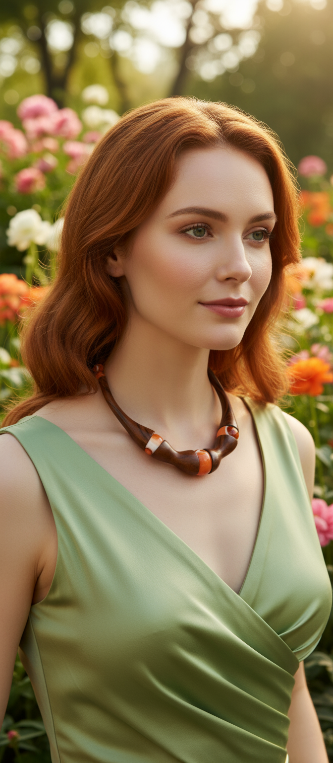 👑Collier Nature en bois NACRELUNE collier