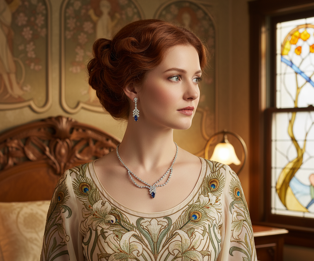 🎃👑Parure en strass bleu et blanc NACRELUNE parure